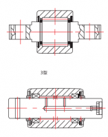 The forklift gantry with side roller bearing 